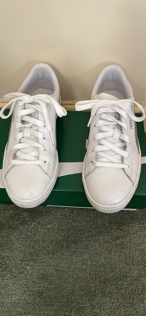 white puma trainers size 5